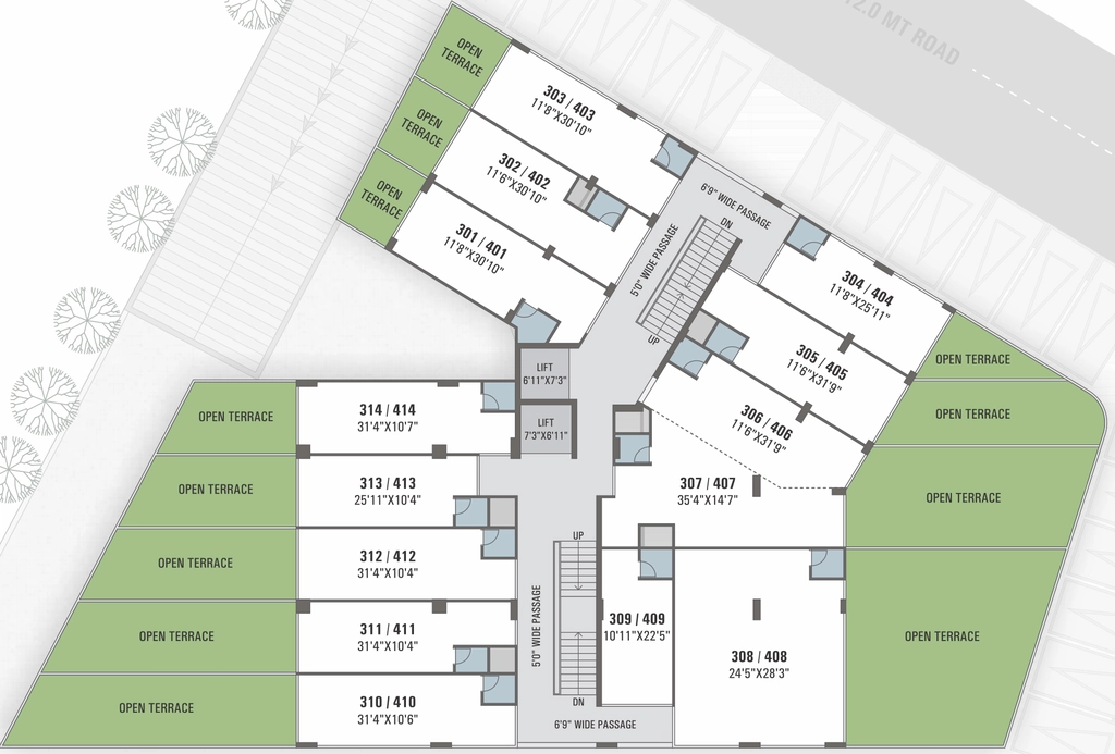 Floor Plan of SPG Echelon in Makarba, Ahmedabad - Image 316536