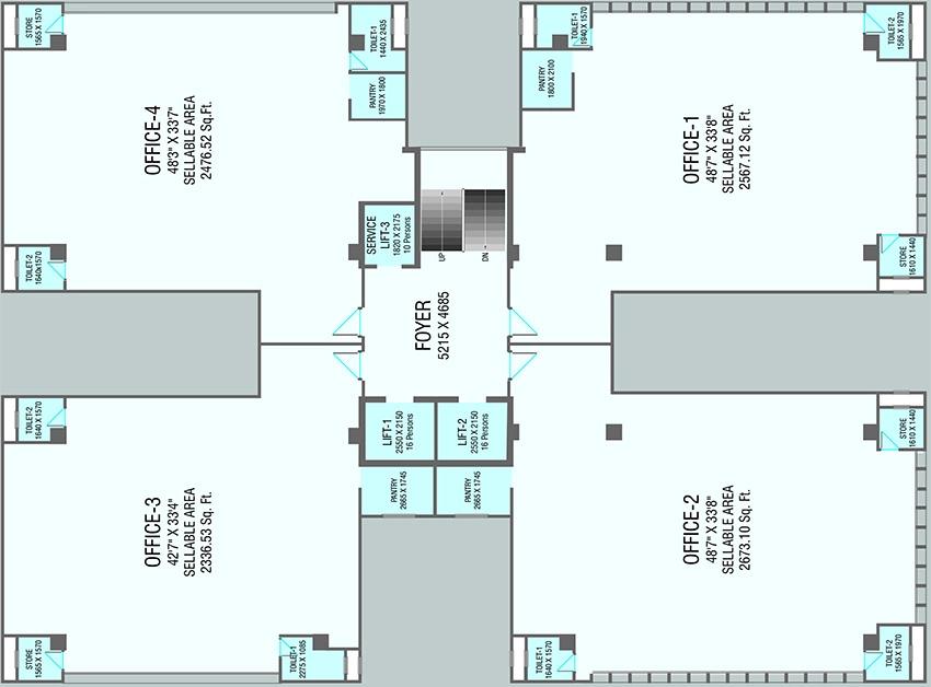 Floor Plan of JP Iscon Atria 1 in Gotri, Vadodara - Image 355645