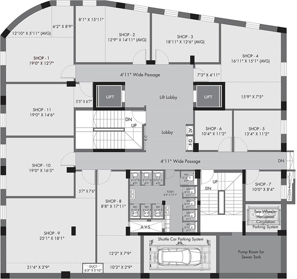 Floor Plan of Gala Hub in Vile Parle West, Mumbai - Image 267476