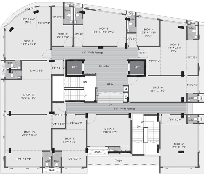 Floor Plan of Gala Hub in Vile Parle West, Mumbai - Image 267477