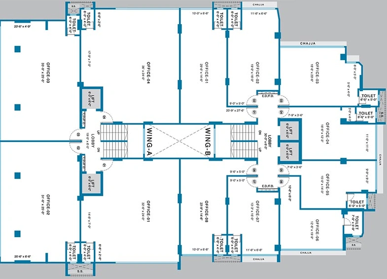 Floor Plan of Gala Quest in Vile Parle East, Mumbai - Image 267486