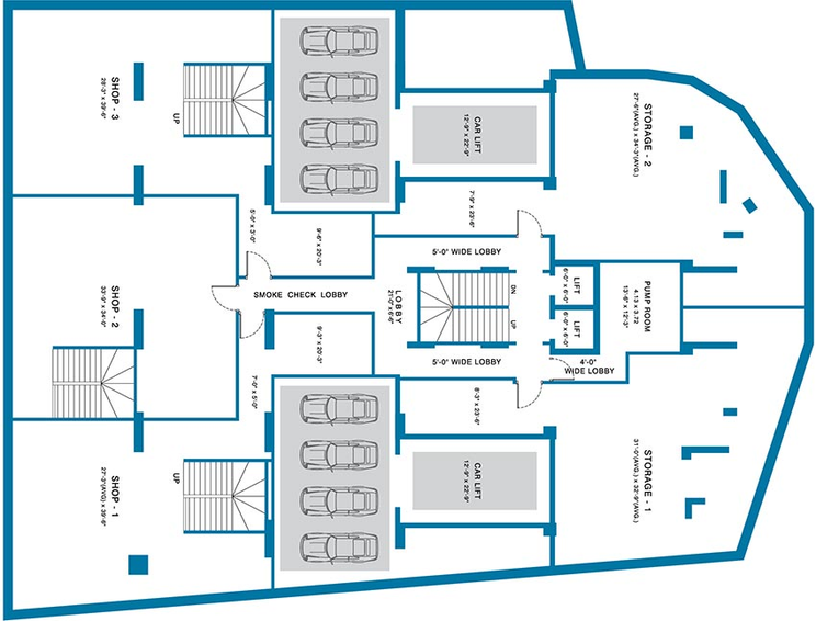 Floor Plan of Gala Quest in Vile Parle East, Mumbai - Image 267488