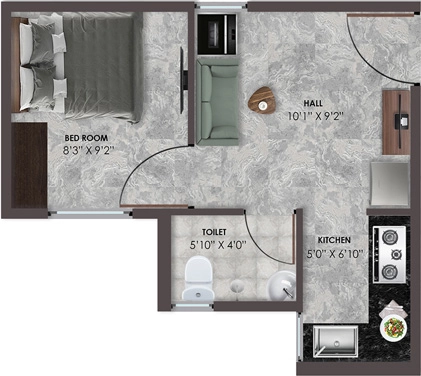 1 BHK Flat in Vijay Raja VRX 360 in Thirumazhisai, Chennai - Image 885927