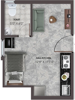 1 RK Studio Apartment in Vijay Raja VRX 360 in Thirumazhisai, Chennai - Image 885926