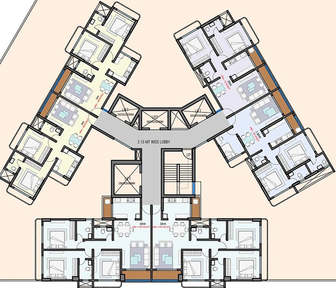 Floor Plan of Mangal Karini Skybreeze in Goregaon West, Mumbai - Image 260440