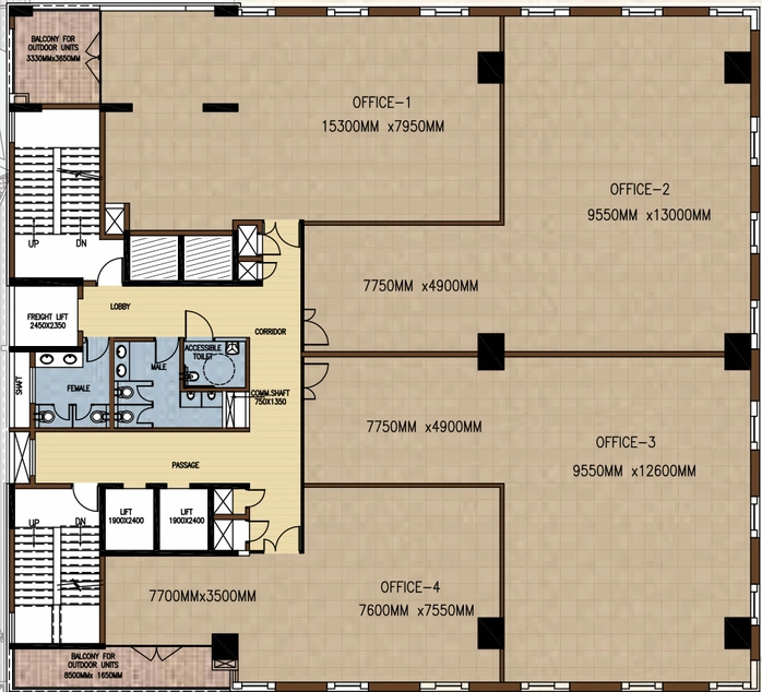 Floor Plan of Akshaya Cube in Thoraipakkam, Chennai - Image 295909