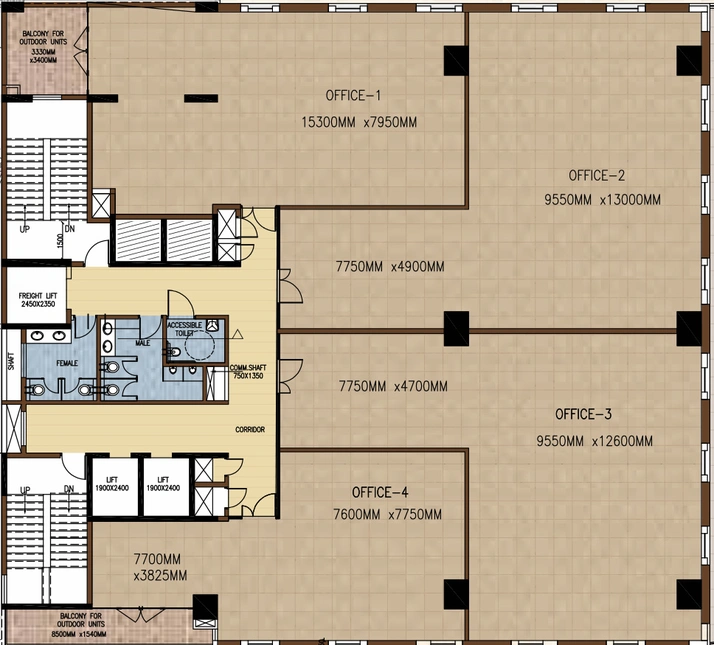 Floor Plan of Akshaya Cube in Thoraipakkam, Chennai - Image 295910