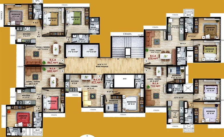 Floor Plan of Dharti Atria in Goregaon West, Mumbai - Image 260463