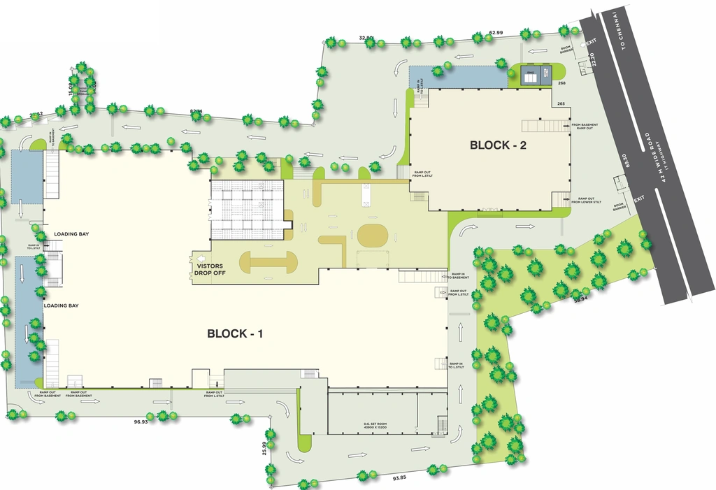 Master Plan of Pacifica Tech Park in Navalur, Chennai - Image 299376