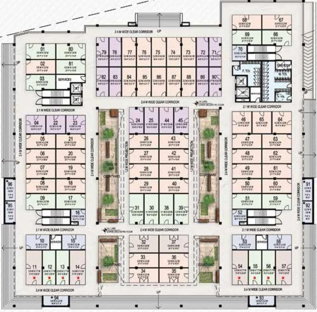 Floor Plan of Wave Galleria in Wave City, Ghaziabad - Image 317060