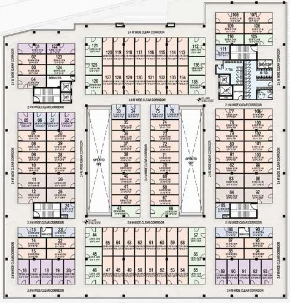 Floor Plan of Wave Galleria in Wave City, Ghaziabad - Image 317062
