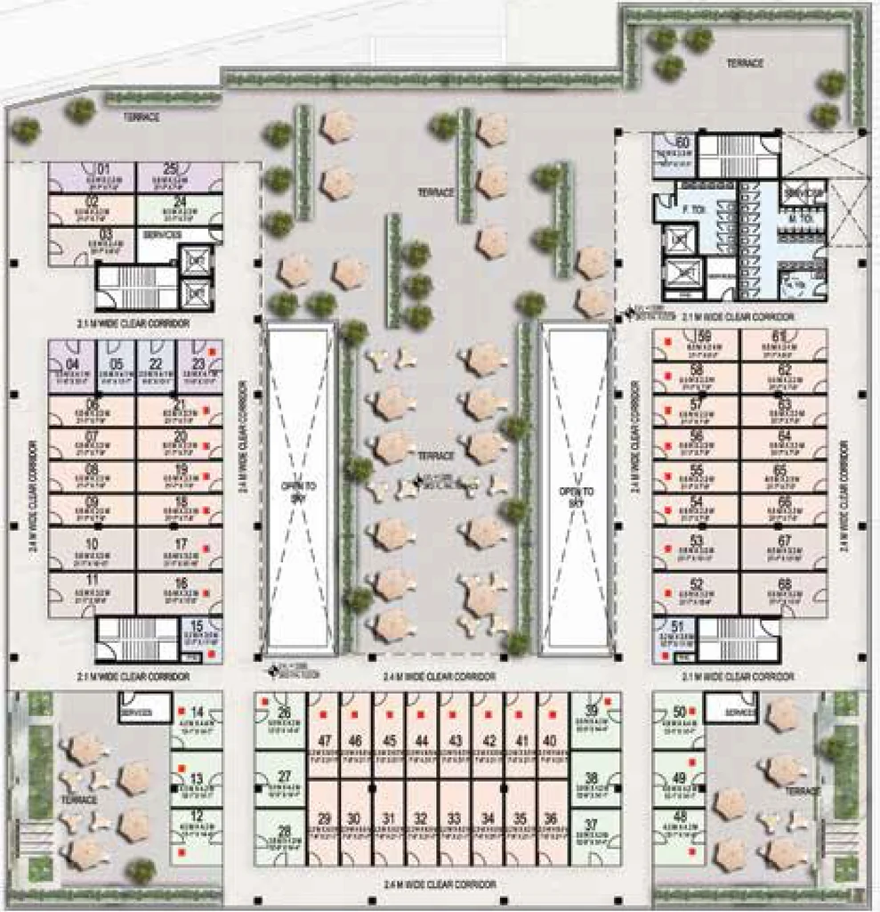 Floor Plan of Wave Galleria in Wave City, Ghaziabad - Image 317061