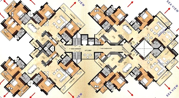 Floor Plan of ATM Ecstasea in Muttukadu, Chennai - Image 260531