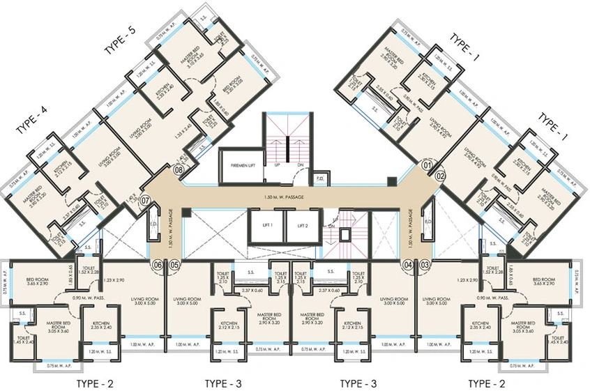 Floor Plan of Salasar Esquire in Bhayandar East, Thane - Image 22586