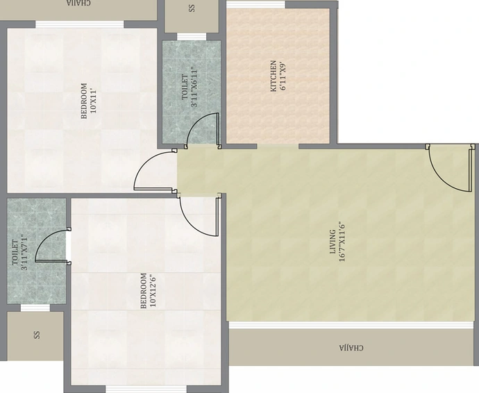 2 BHK Flat in Jai Satyam Seven Skies in Kharghar, Navi Mumbai - Image 467506