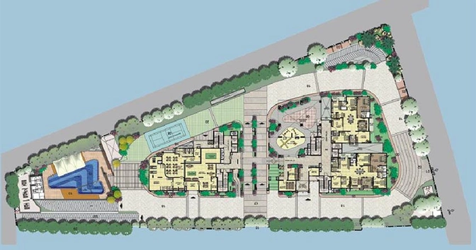 Master Plan of Raheja Quiescent Heights in Madhapur, Hyderabad - Image 260696