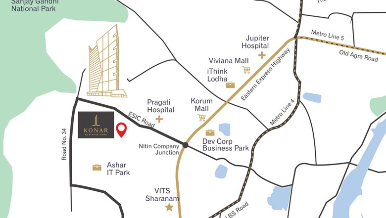 Location of Konar Business Park in Thane West, Thane - Image 269696