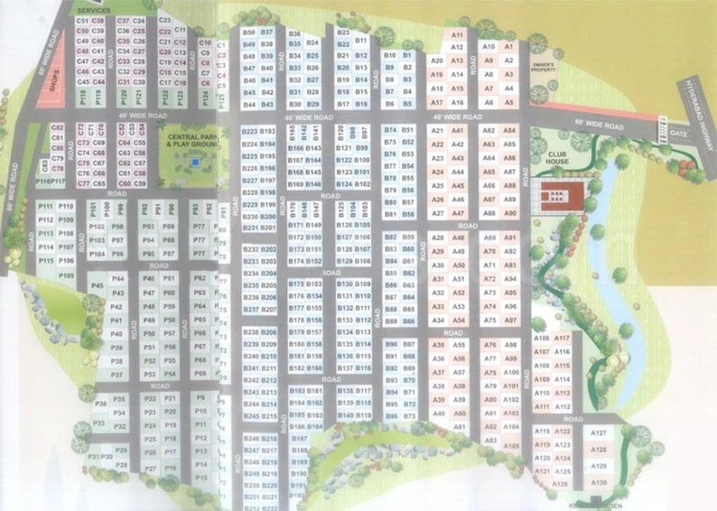 Master Plan of Vishal Prakruthi Nivas in Dundigal, Hyderabad - Image 260778