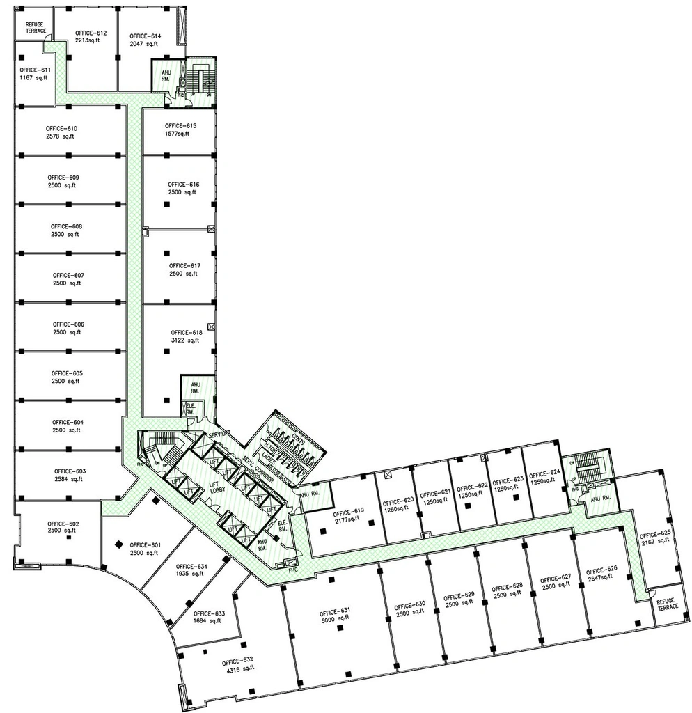 Floor Plan of Bestech Business Tower in Sector 48, Gurgaon - Image 362112