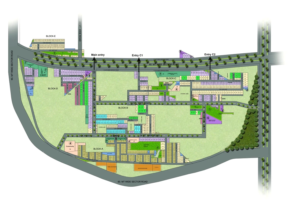 Master Plan of BPTP Green Oaks in Sector 70A, Gurgaon - Image 340903