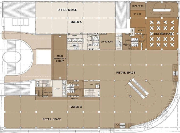 Floor Plan of ICC Tech Park in Senapati Bapat Road, Pune - Image 270390