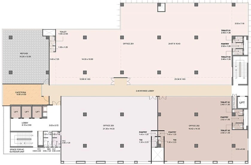 Floor Plan of KBT Kohinoor Business Tower in Mundhwa, Pune - Image 271780
