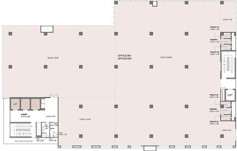 Floor Plan of KBT Kohinoor Business Tower in Mundhwa, Pune - Image 271777