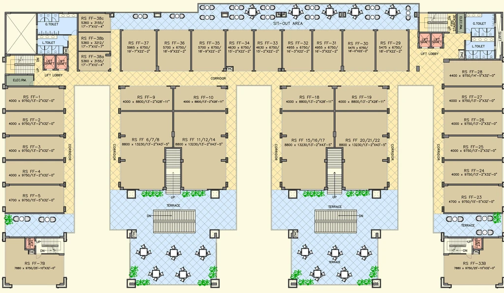 Floor Plan of ATS Bouquet in Sector 132, Noida - Image 300885