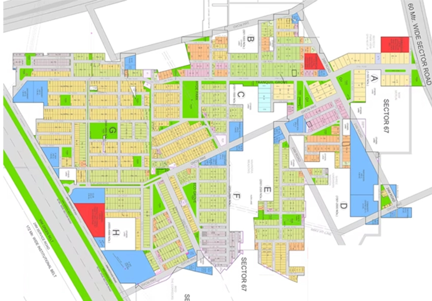 Master Plan of Plot Ansal Versalia in Sector 67, Gurgaon - Image 361041