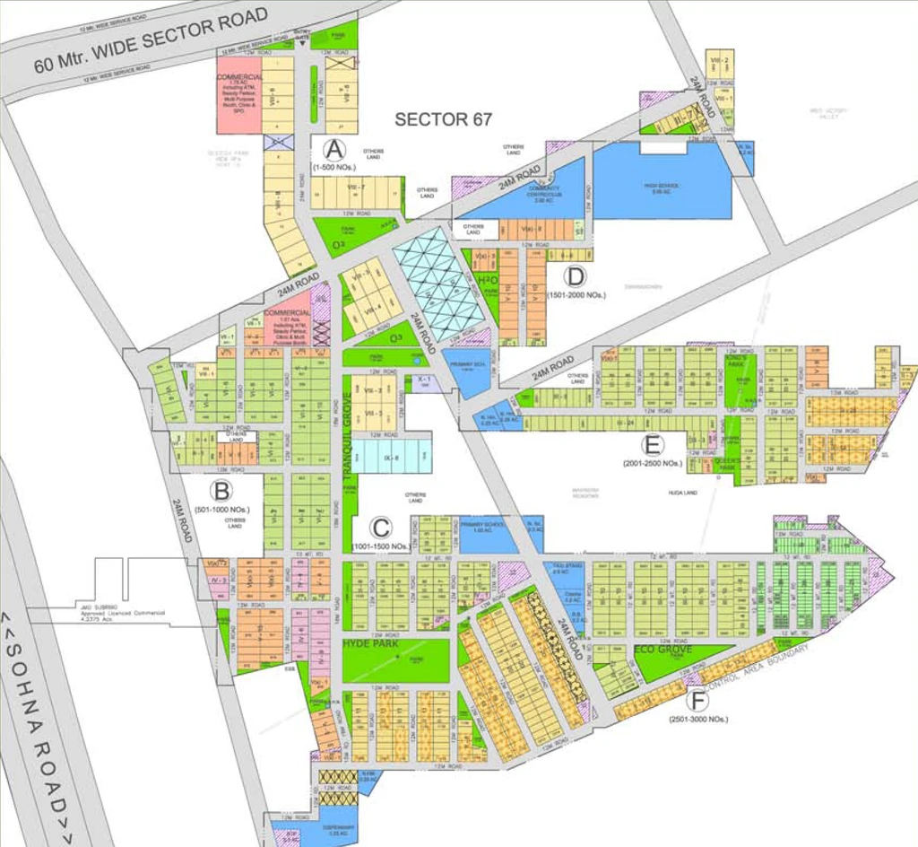 Master Plan of Ansal API Esencia Plots in Sector 67, Gurgaon - Image 341196