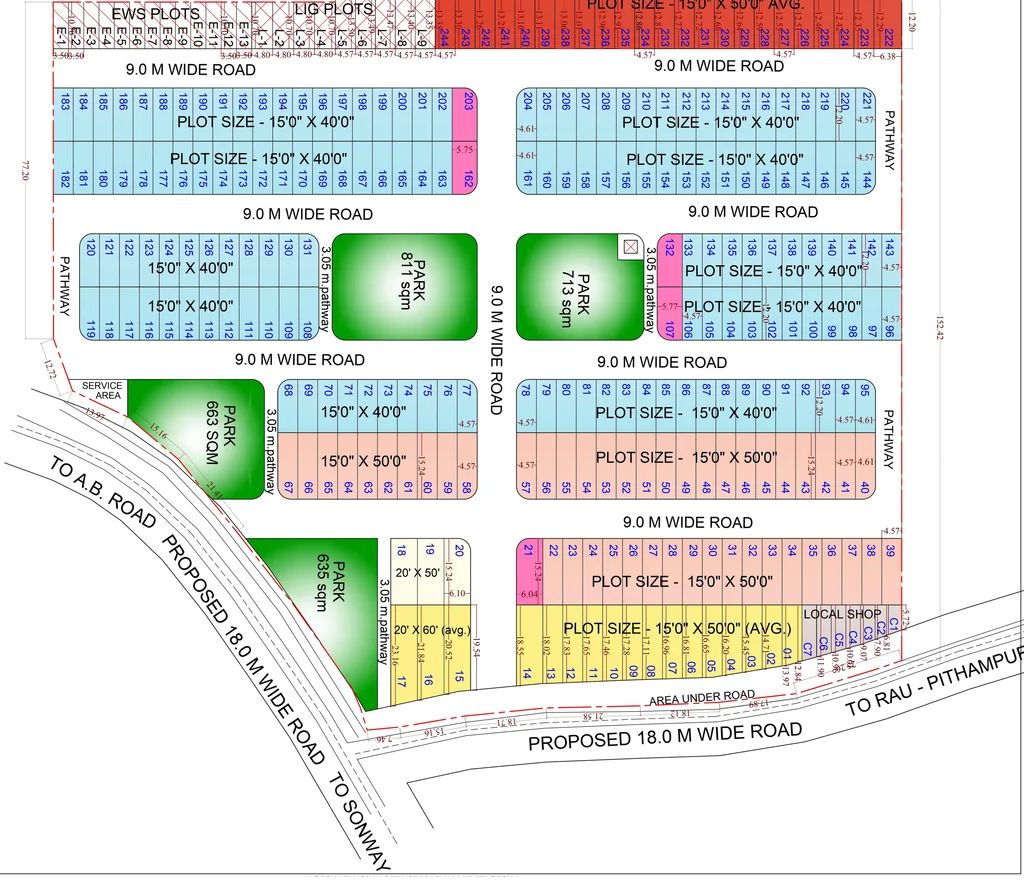 Master Plan of Sarthak Greens in Rau, Indore - Image 336262