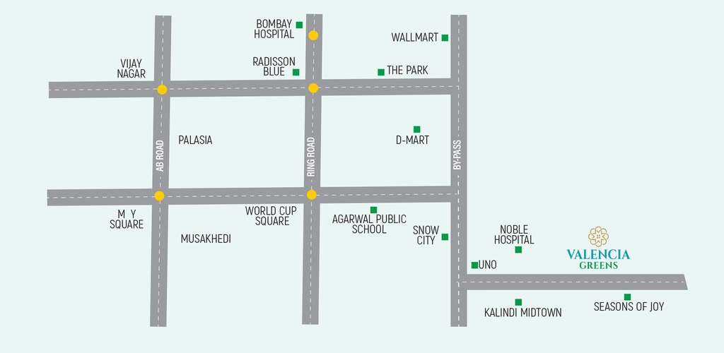 Location of Sunil Valencia Greens in Bicholi Mardana, Indore - Image 361698