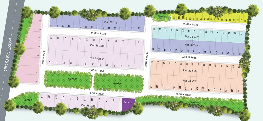 Master Plan of Sunil Valencia Greens in Bicholi Mardana, Indore - Image 361699