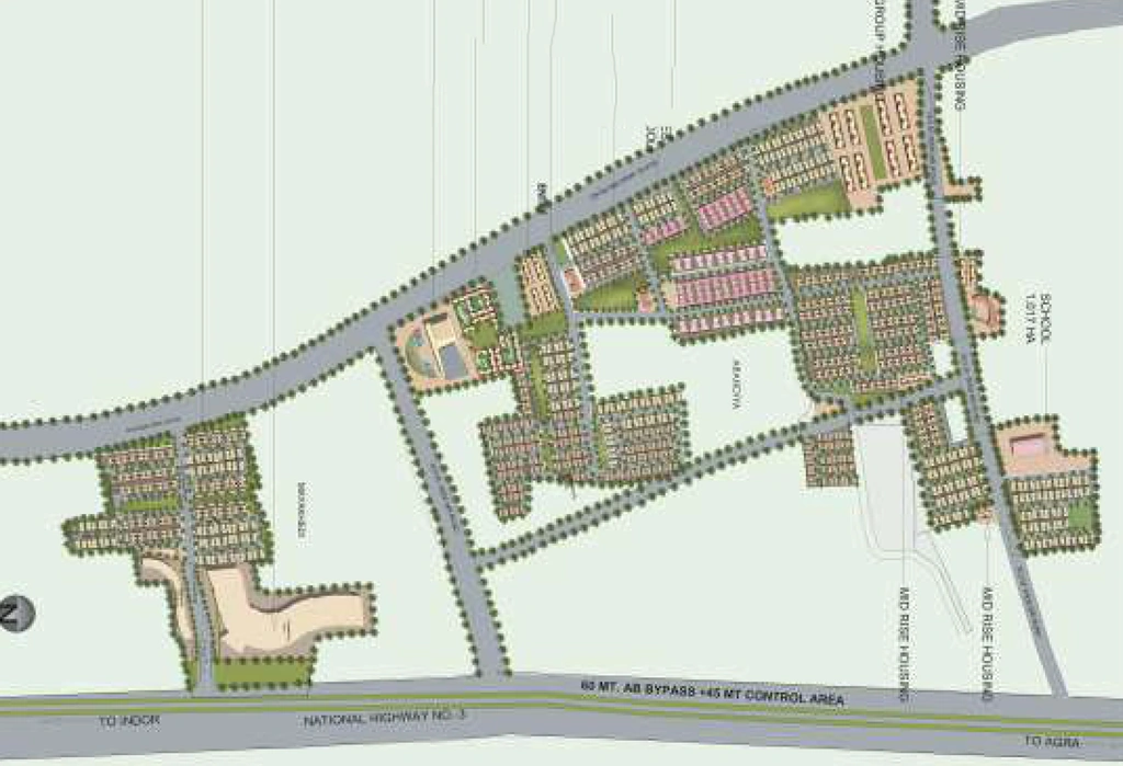 Master Plan of Suncity Vistara Township in AB Bypass Road, Indore - Image 361892