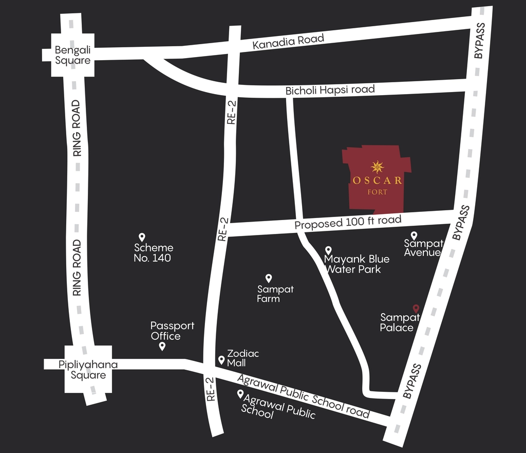 Location of Ruchi Oscar Fort in Bicholi Mardana, Indore - Image 361875