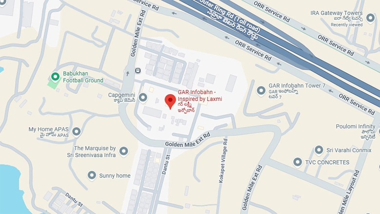 Location of Gar Corp Laxmi Infobahn in Kokapet, Hyderabad - Image 290649