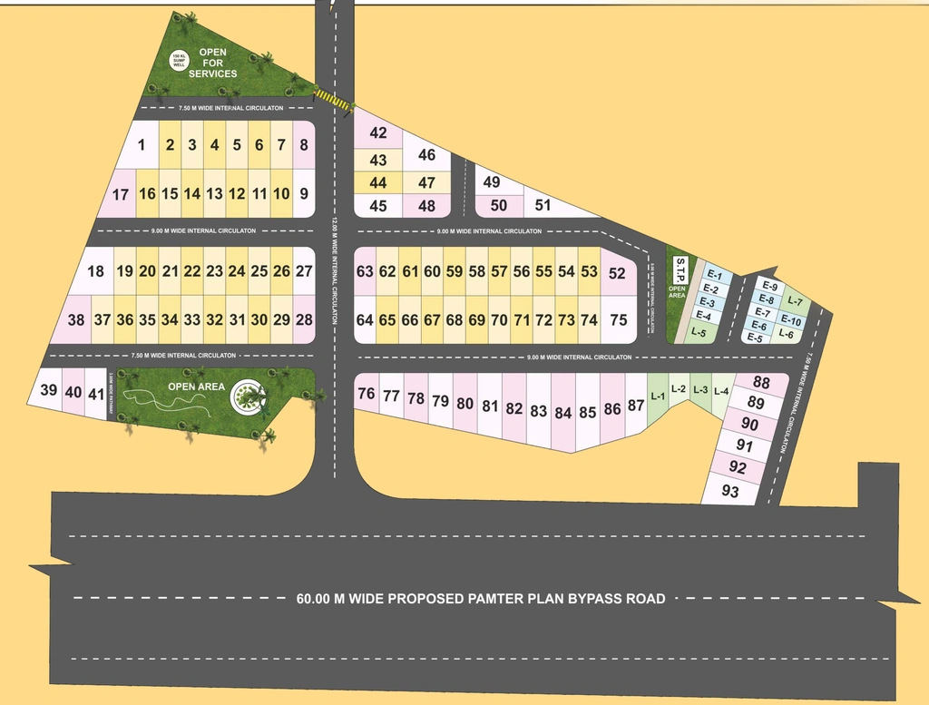 Master Plan of Lodhi Kasturi Habitat Phase 2 in Awadhpuri, Bhopal - Image 276861
