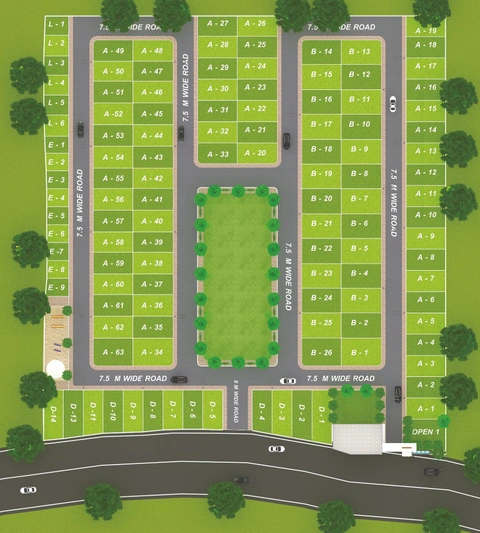 Master Plan of Macker Palm Vista in Hoshangabad Road, Bhopal - Image 276868