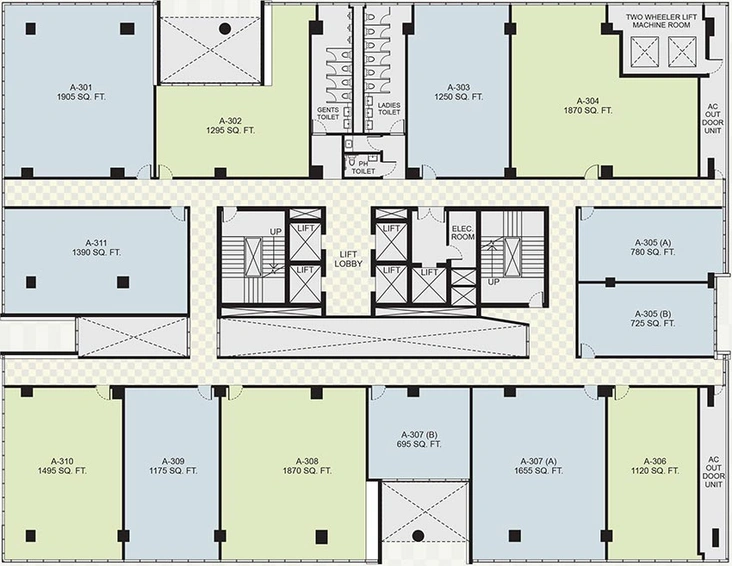 Floor Plan of Marvel Fuego in Hadapsar, Pune - Image 270648