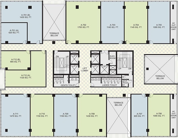 Floor Plan of Marvel Fuego in Hadapsar, Pune - Image 270649