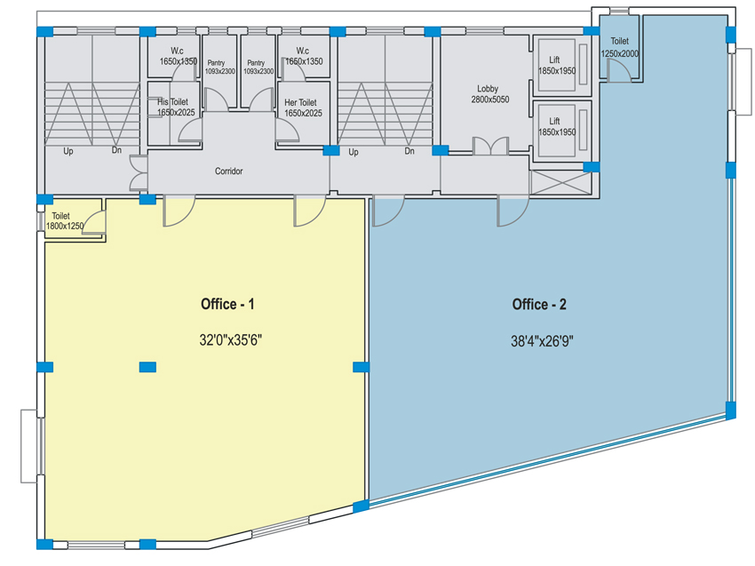 Floor Plan of PS Maestro Business Park in Topsia, Kolkata - Image 309993