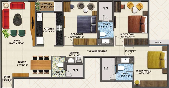 3 BHK Flat in Arihant Advika in Vashi, Navi Mumbai - Image 687112