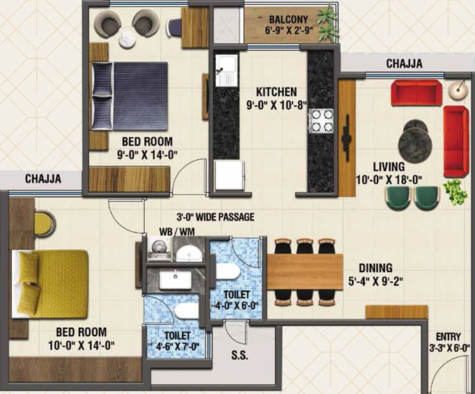 2 BHK Flat in Arihant Advika in Vashi, Navi Mumbai - Image 687110