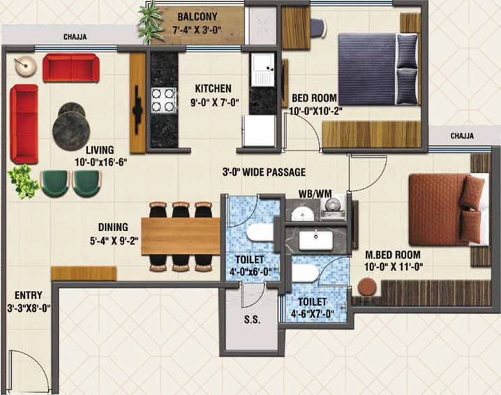 2 BHK Flat in Arihant Advika in Vashi, Navi Mumbai - Image 687109