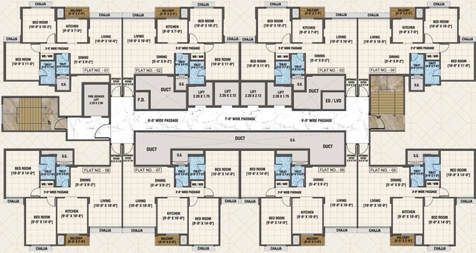 Floor Plan of Arihant Advika in Vashi, Navi Mumbai - Image 100521
