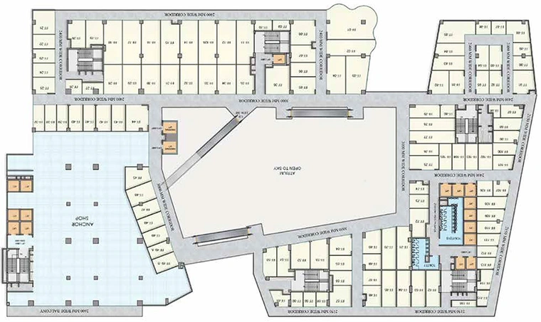 Floor Plan of Iris Broadway Greno West in Sector 16 B, Greater Noida - Image 304704