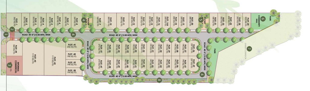 Master Plan of Radiant Orchard Street in Sanganer, Jaipur - Image 365898