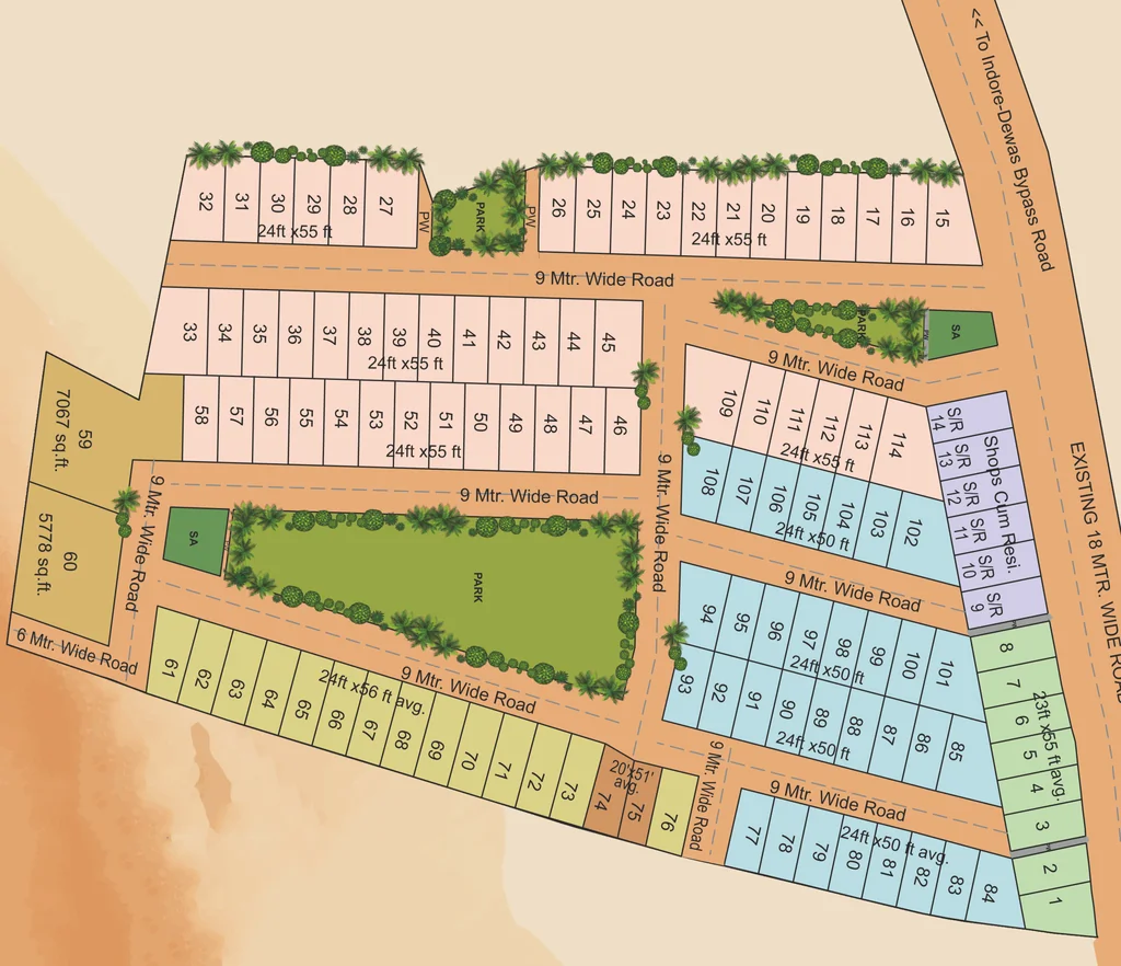 Master Plan of M Jhaveri Silver Nest in AB Bypass Road, Indore - Image 365430