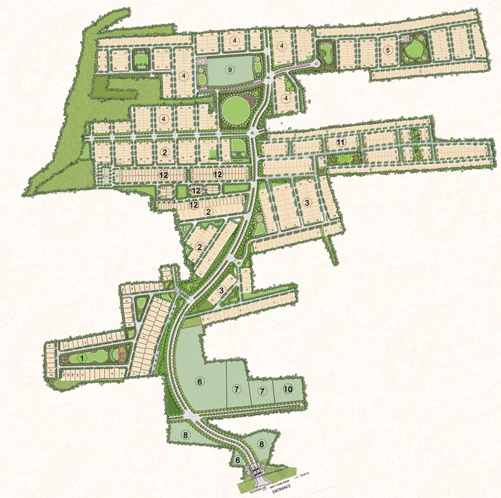 Master Plan of Emaar Jaipur Greens Savana in Ajmer Road, Jaipur - Image 365852