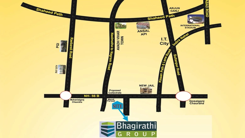 Location of Bhagirath City in Mohanlalganj, Lucknow - Image 276909